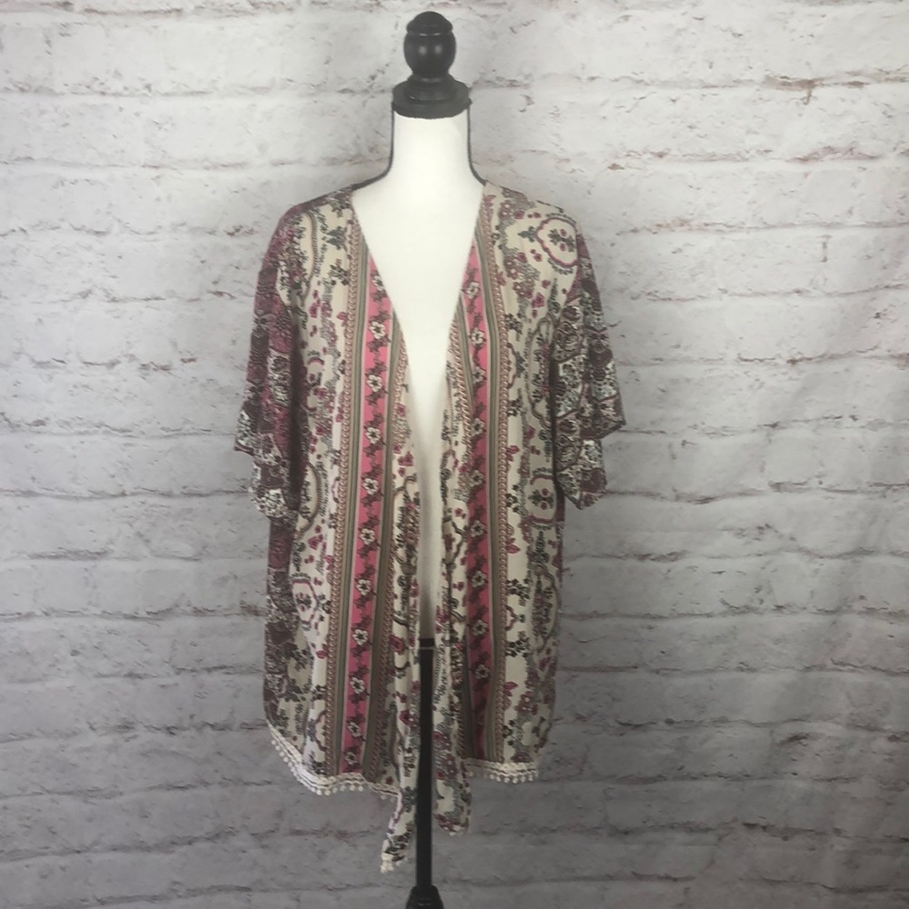 NWOT Loralette Floral Kimono Top Sz 2X